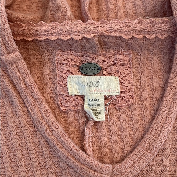 Cupio Dusty Rose Knit Top - Picture 2 of 4